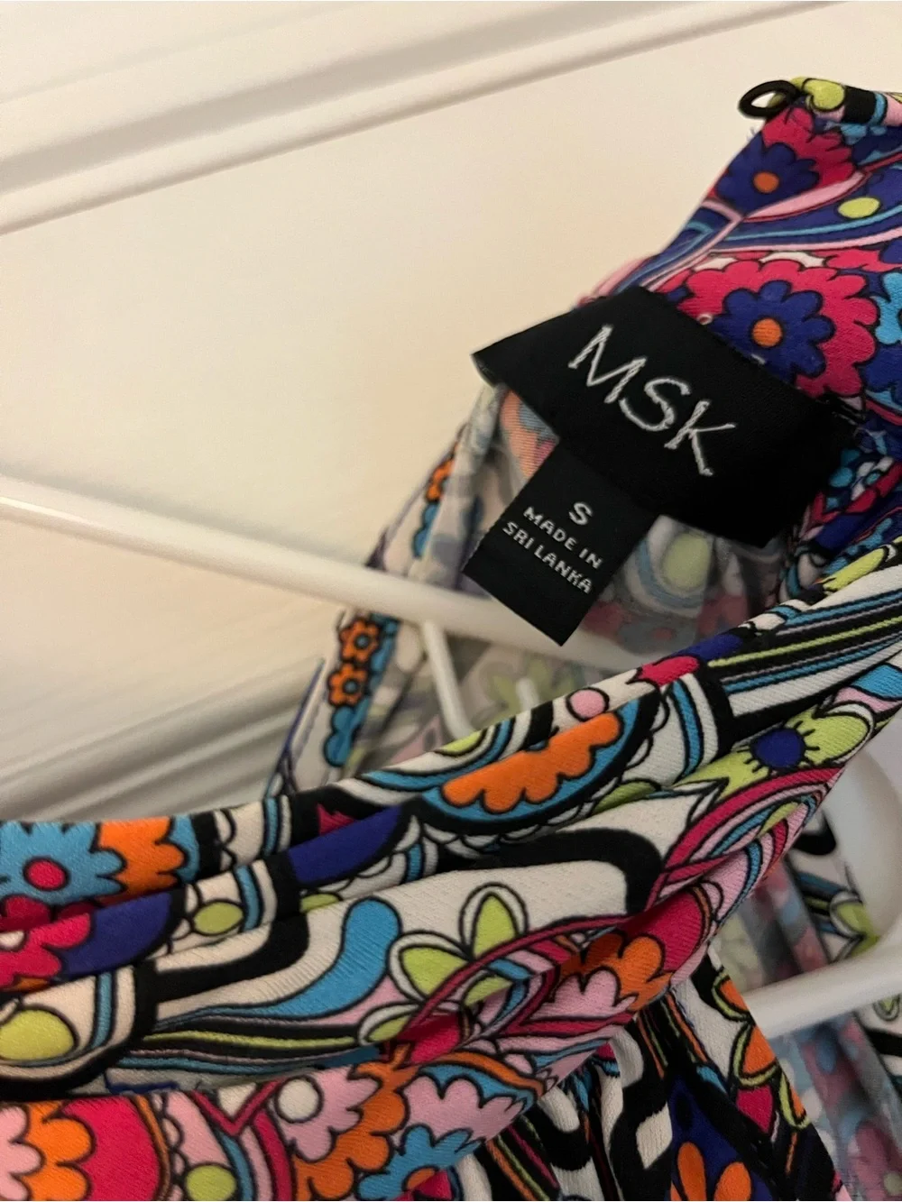 MSK Vibrant Multicolor Floral & Geometric  Dress